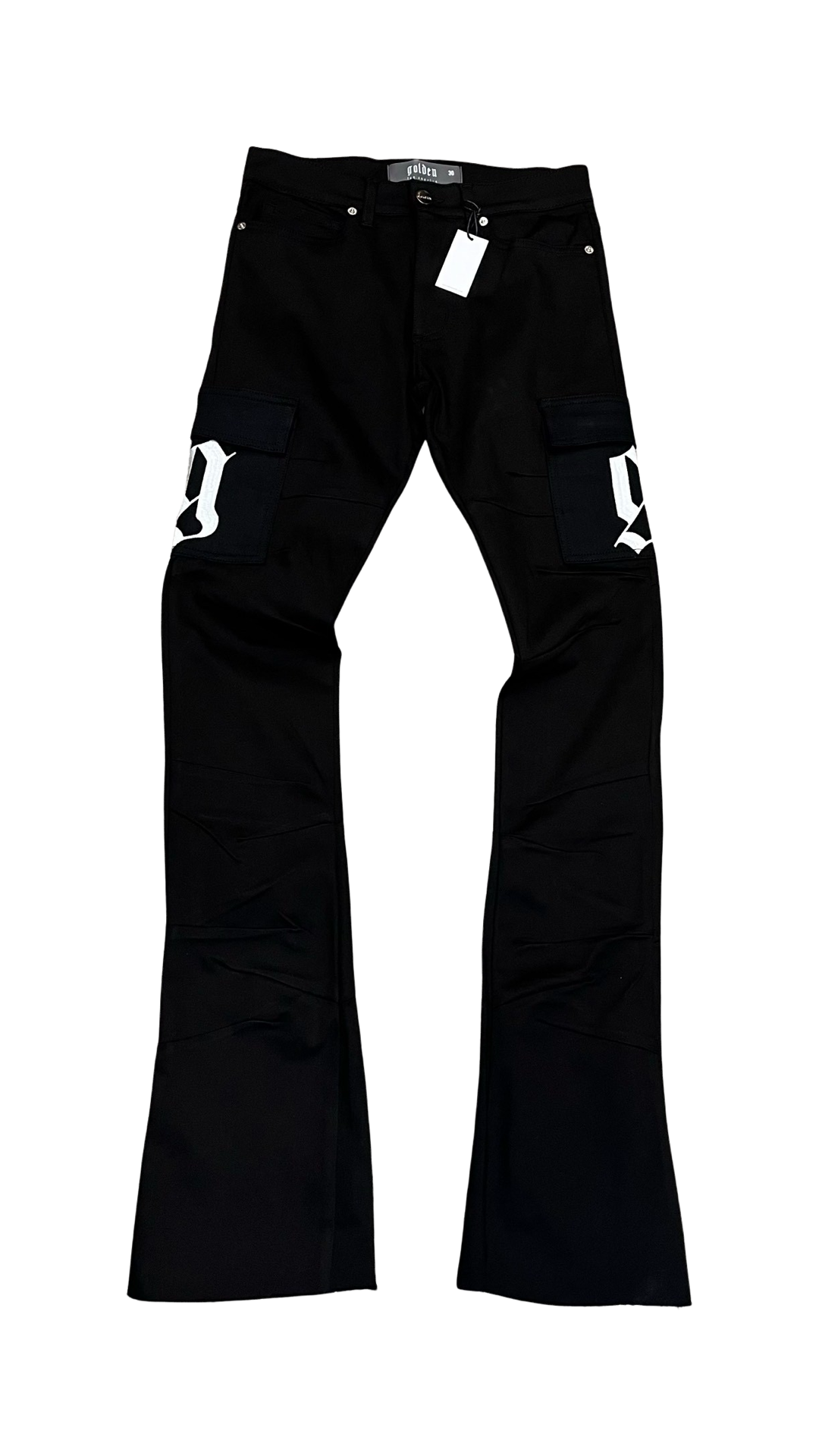 Gdn “G” stack denim (white g)
