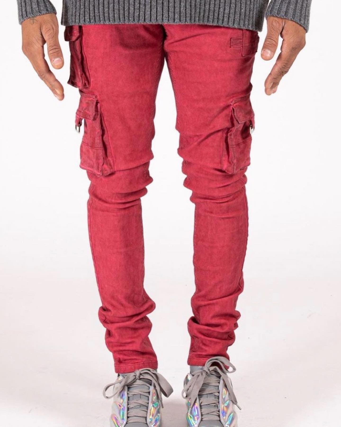 Sn “cargo” denim (red)