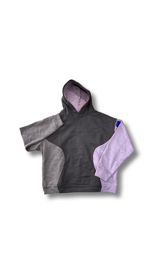 La “tricolor” hoodie (grey/charcoal/lightpurple)
